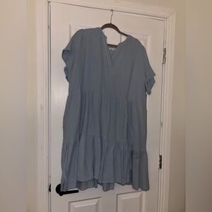 Light Blue Tiered Dress